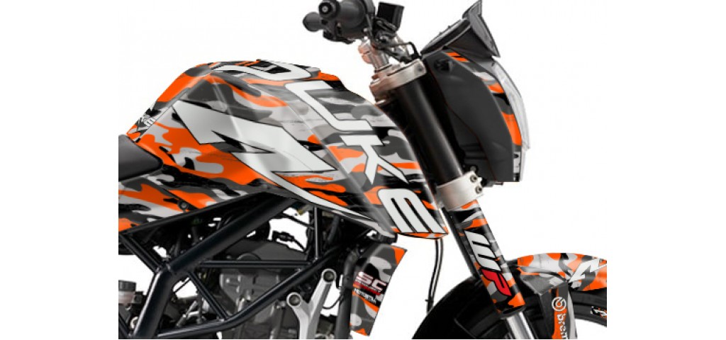 KTM DUKE 125 - 200 - 250 - 390 / 2011 - 2016 GRAPHIC SET - DECAL KIT 