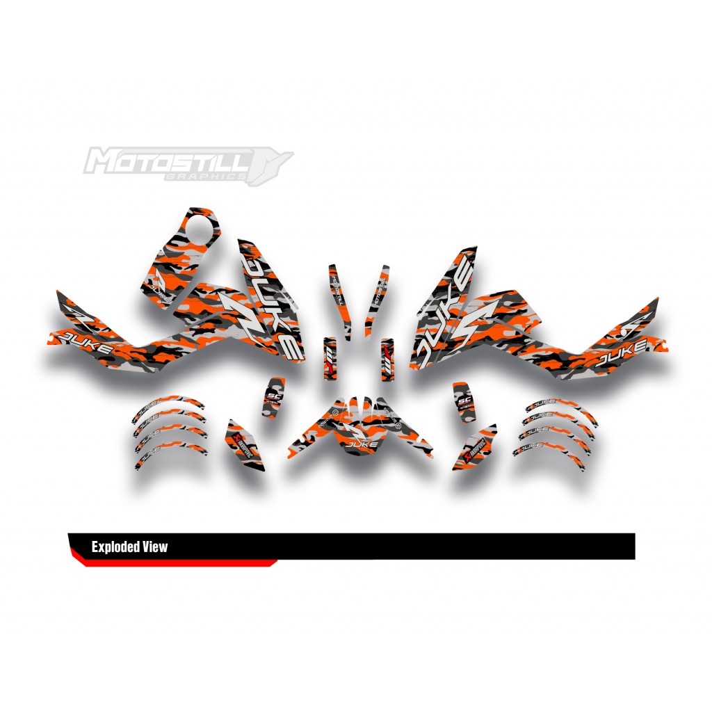 KTM DUKE 125 - 200 - 250 - 390 / 2011 - 2016 GRAPHIC STICKER SET - DECAL KIT 
