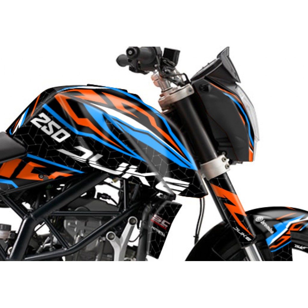 KTM DUKE 125 - 200 - 250 - 390 / 2011 - 2016 GRAPHIC SET - DECAL KIT 