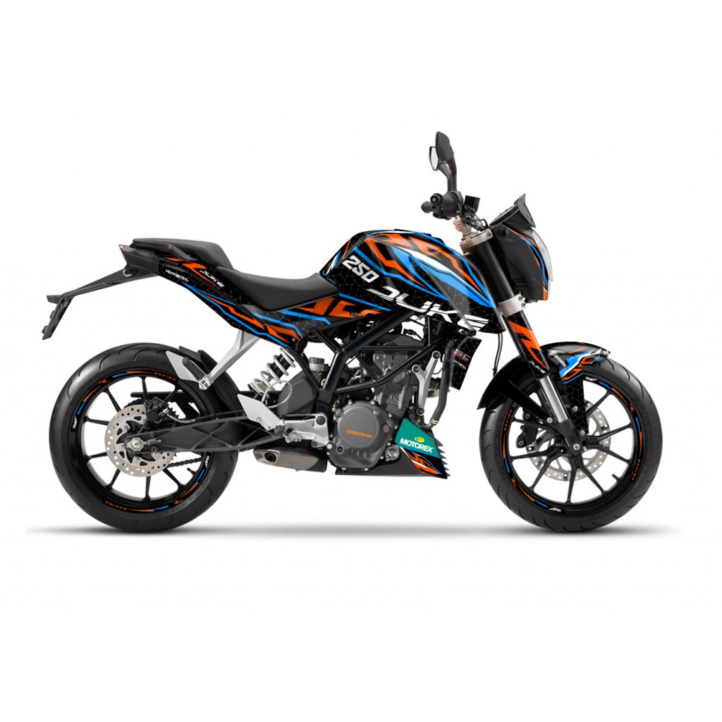 KTM DUKE 125 - 200 - 250 - 390 / 2011 - 2016 GRAPHIC STICKER SET - DECAL KIT 