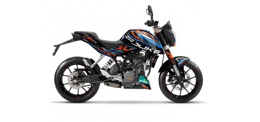 KTM DUKE 125 - 200 - 250 - 390 / 2011 - 2016 GRAPHIC STICKER SET - DECAL KIT 