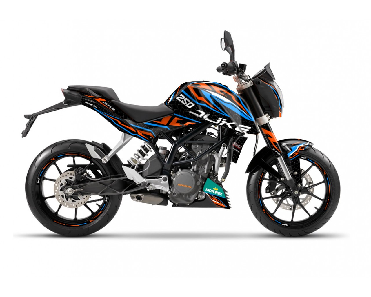 KTM DUKE 125 - 200 - 250 - 390 / 2011 - 2016 GRAPHIC STICKER SET - DECAL KIT 