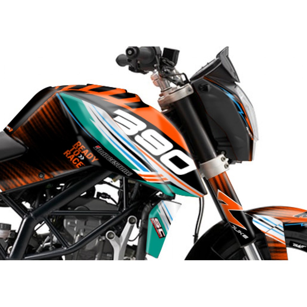 KTM DUKE 125 - 200 - 250 - 390 / 2011 - 2016 GRAPHIC SET - DECAL KIT 