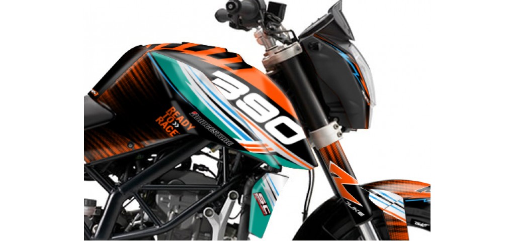 KTM DUKE 125 - 200 - 250 - 390 / 2011 - 2016 GRAPHIC SET - DECAL KIT 
