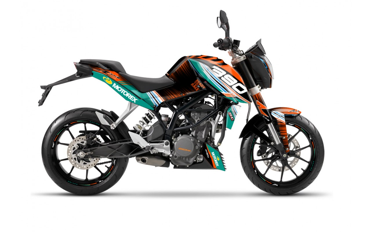 KTM DUKE 125 - 200 - 250 - 390 / 2011 - 2016 GRAPHIC STICKER SET - DECAL KIT 