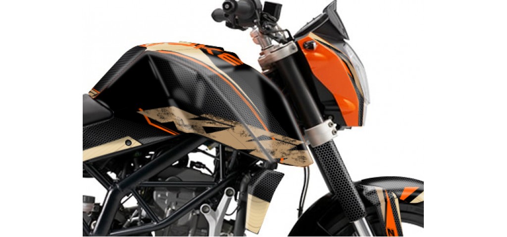 KTM DUKE 125 - 200 - 250 - 390 / 2011 - 2016 GRAPHIC SET - DECAL KIT 