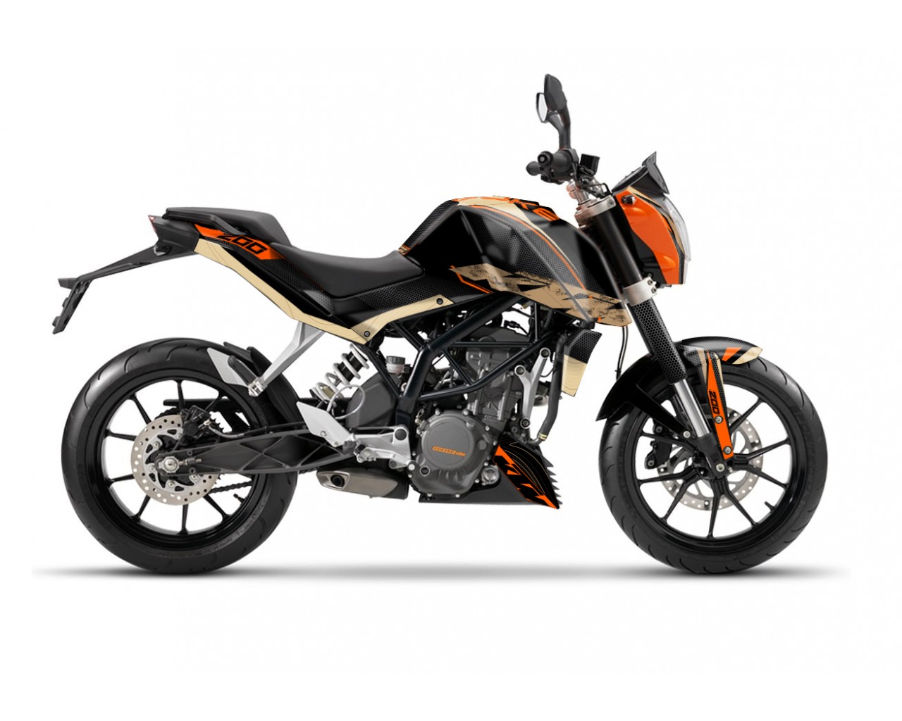 KTM DUKE 125 - 200 - 250 - 390 / 2011 - 2016 GRAPHIC SET - DECAL KIT 