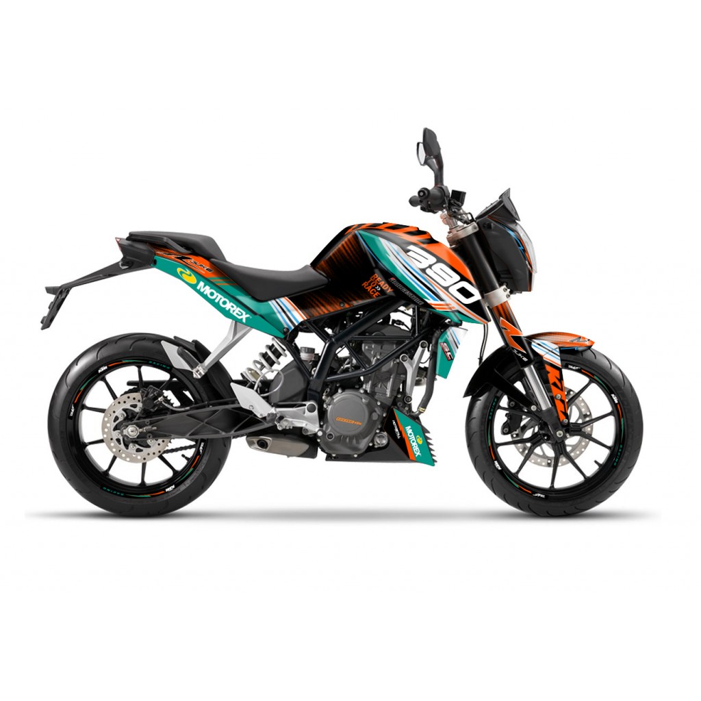 KTM DUKE 125 - 200 - 250 - 390 / 2011 - 2016 GRAPHIC STICKER SET - DECAL KIT 