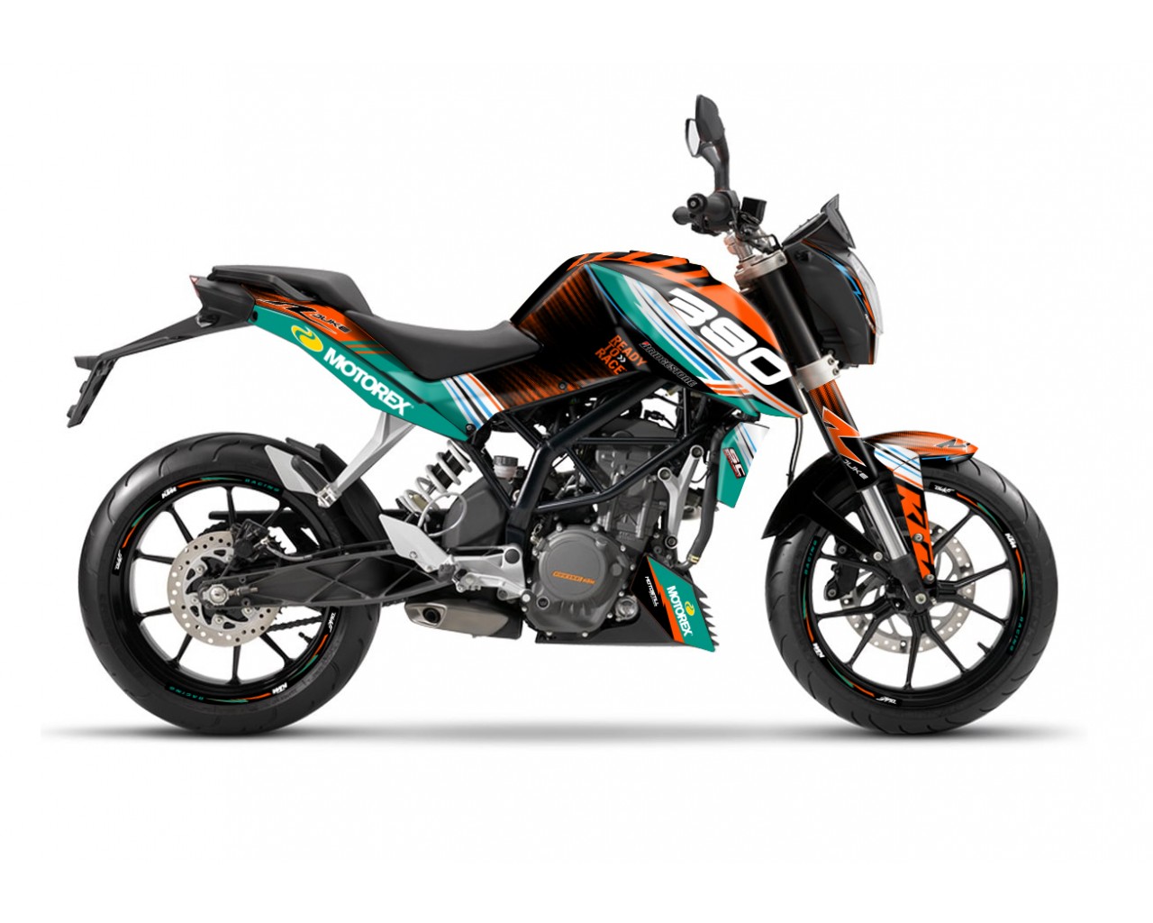 KTM DUKE 125 - 200 - 250 - 390 / 2011 - 2016 GRAPHIC STICKER SET - DECAL KIT 