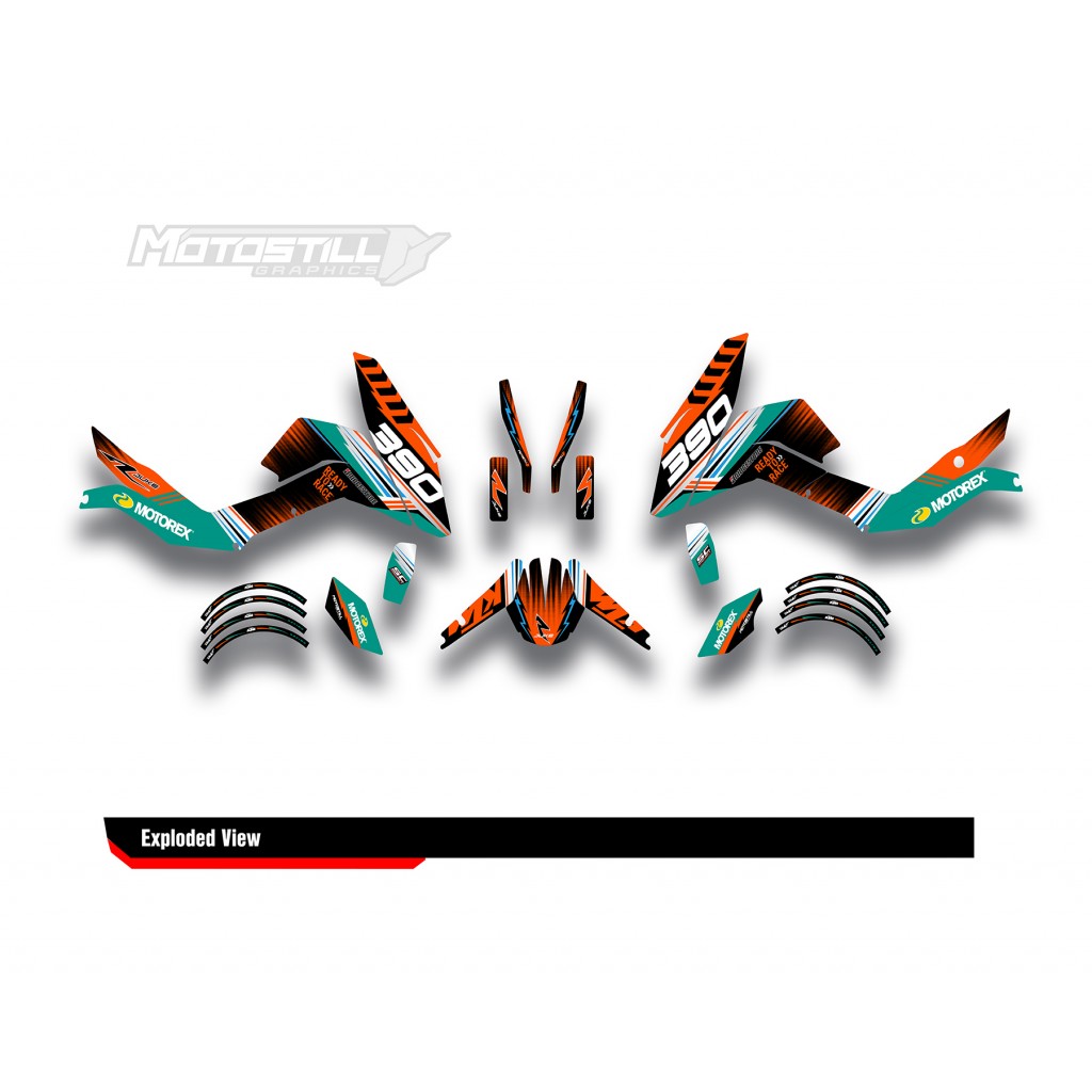 KTM DUKE 125 - 200 - 250 - 390 / 2011 - 2016 GRAPHIC STICKER SET - DECAL KIT 