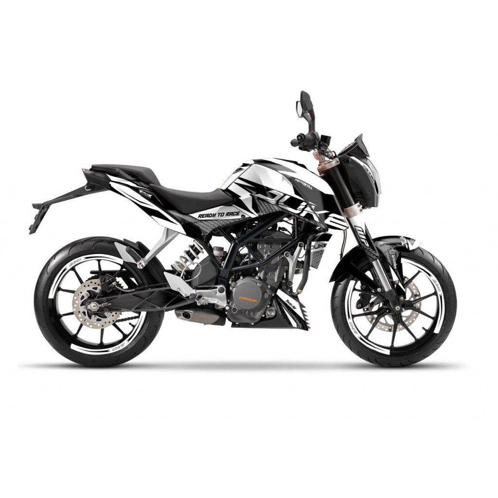 KTM DUKE 125 - 200 - 250 - 390 / 2011 - 2016 GRAPHIC STICKER SET - DECAL KIT 