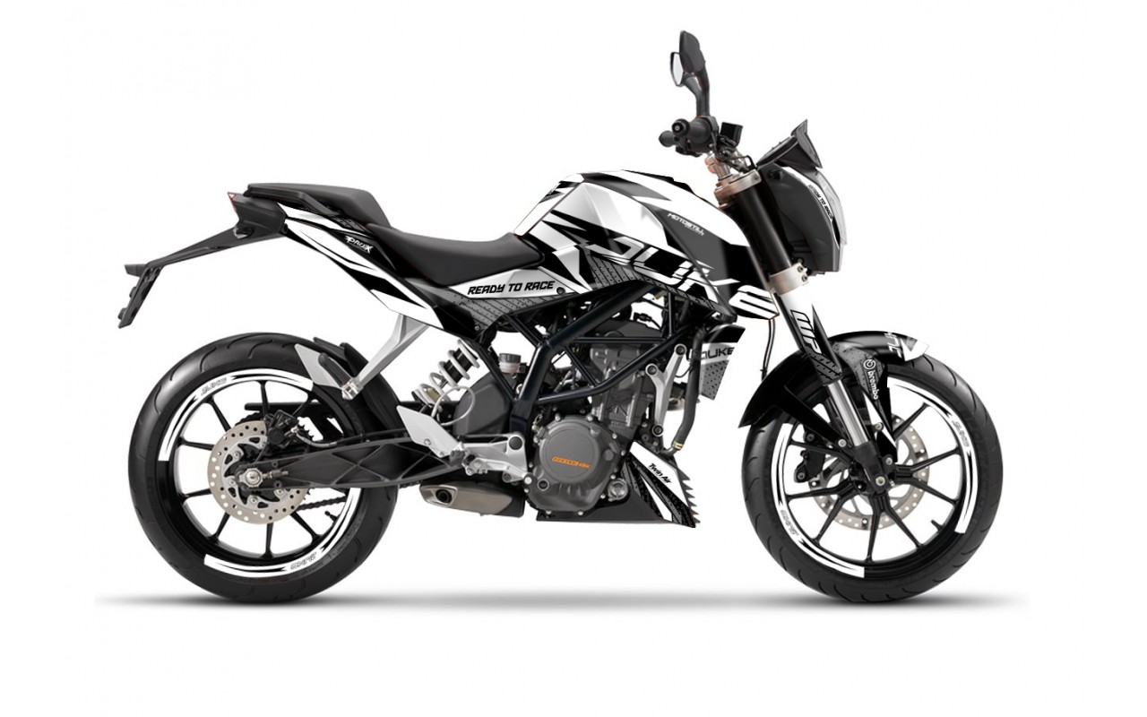 KTM DUKE 125 - 200 - 250 - 390 / 2011 - 2016 GRAPHIC STICKER SET - DECAL KIT 