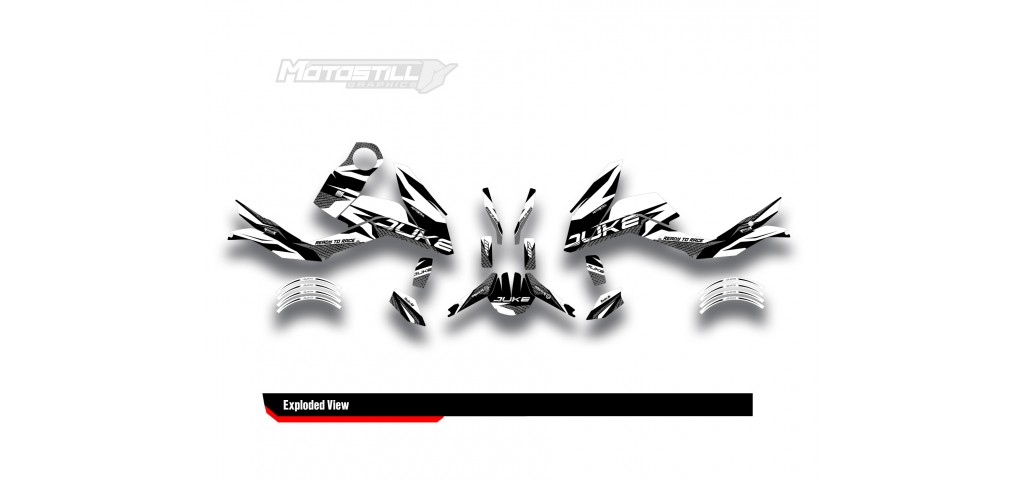 KTM DUKE 125 - 200 - 250 - 390 / 2011 - 2016 GRAPHIC STICKER SET - DECAL KIT 