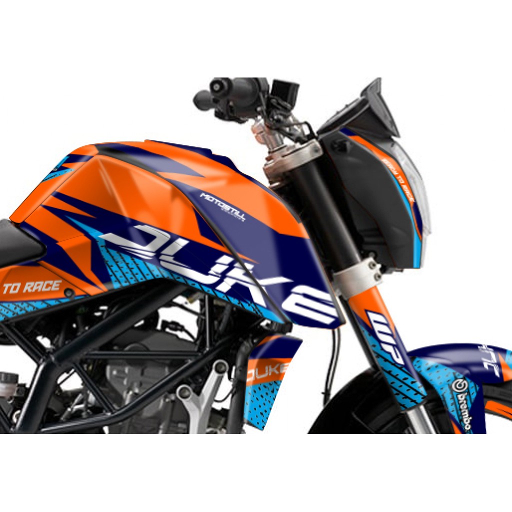 KTM DUKE 125 - 200 - 250 - 390 / 2011 - 2016 GRAPHIC SET - DECAL KIT 
