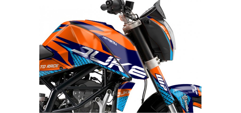KTM DUKE 125 - 200 - 250 - 390 / 2011 - 2016 GRAPHIC SET - DECAL KIT 