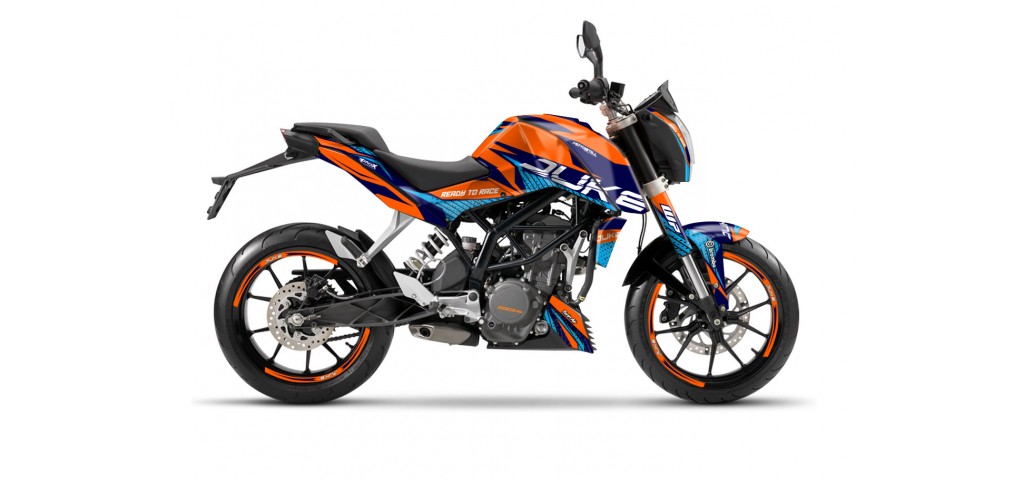 KTM DUKE 125 - 200 - 250 - 390 / 2011 - 2016 GRAPHIC STICKER SET - DECAL KIT 