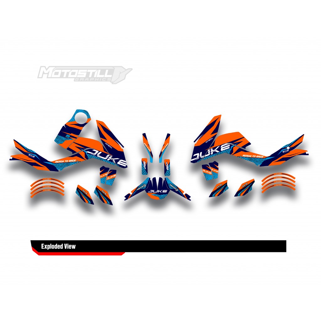 KTM DUKE 125 - 200 - 250 - 390 / 2011 - 2016 GRAPHIC STICKER SET - DECAL KIT 