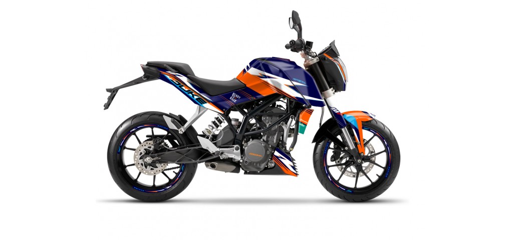 KTM DUKE 125 - 200 - 250 - 390 / 2011 - 2016 GRAPHIC STICKER SET - DECAL KIT 
