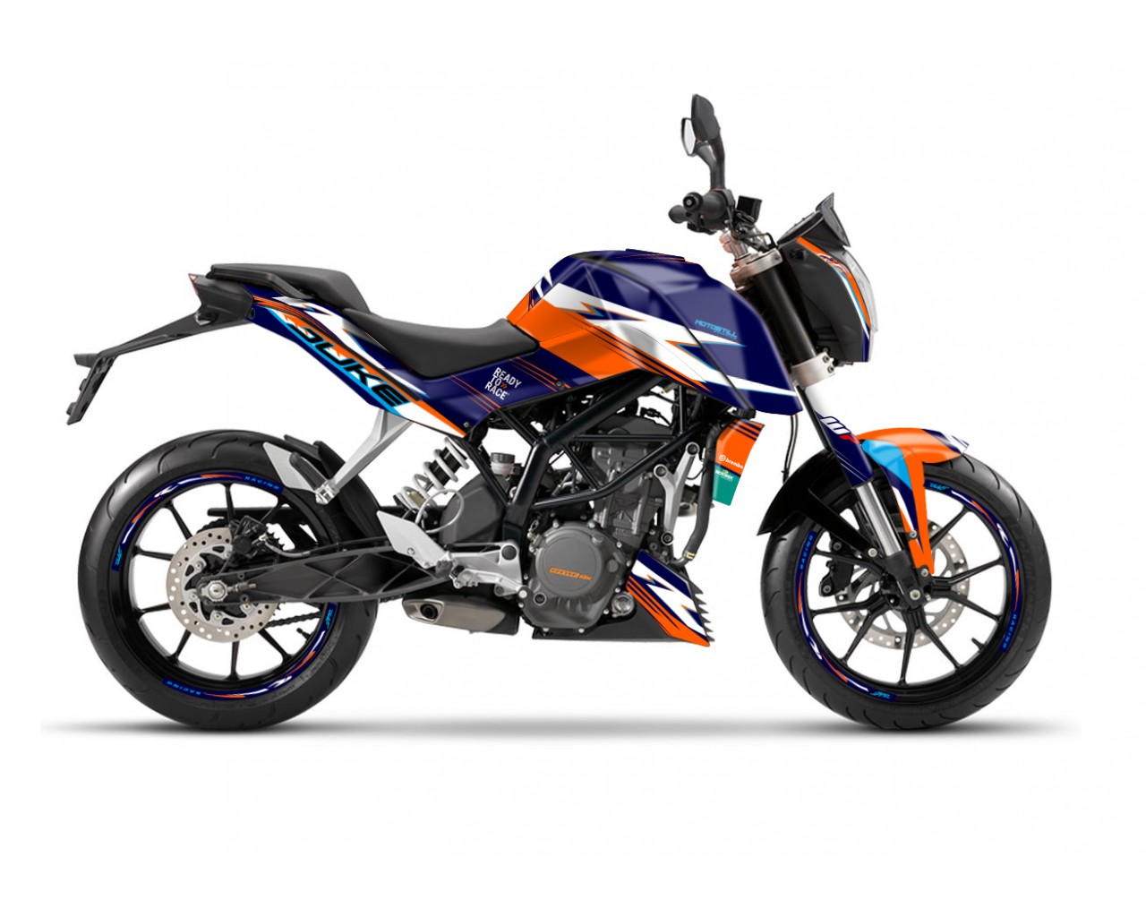 KTM DUKE 125 - 200 - 250 - 390 / 2011 - 2016 GRAPHIC STICKER SET - DECAL KIT 