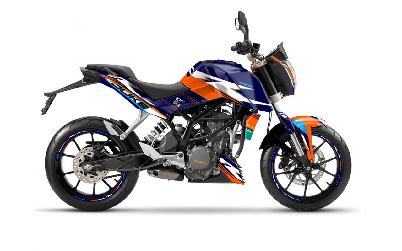 KTM DUKE 125 - 200 - 250 - 390 / 2011 - 2016 GRAPHIC STICKER SET - DECAL KIT 