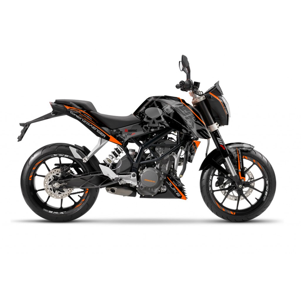 KTM DUKE 125 - 200 - 250 - 390 / 2011 - 2016 GRAPHIC STICKER SET - DECAL KIT 