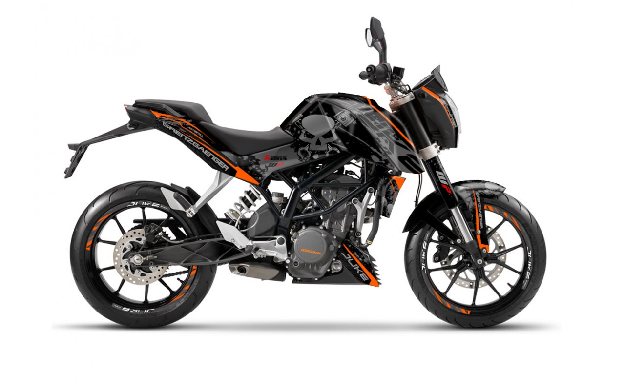 KTM DUKE 125 - 200 - 250 - 390 / 2011 - 2016 GRAPHIC STICKER SET - DECAL KIT 
