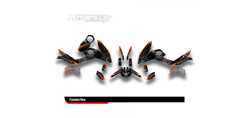 KTM DUKE 125 - 200 - 250 - 390 / 2011 - 2016 GRAPHIC STICKER SET - DECAL KIT 