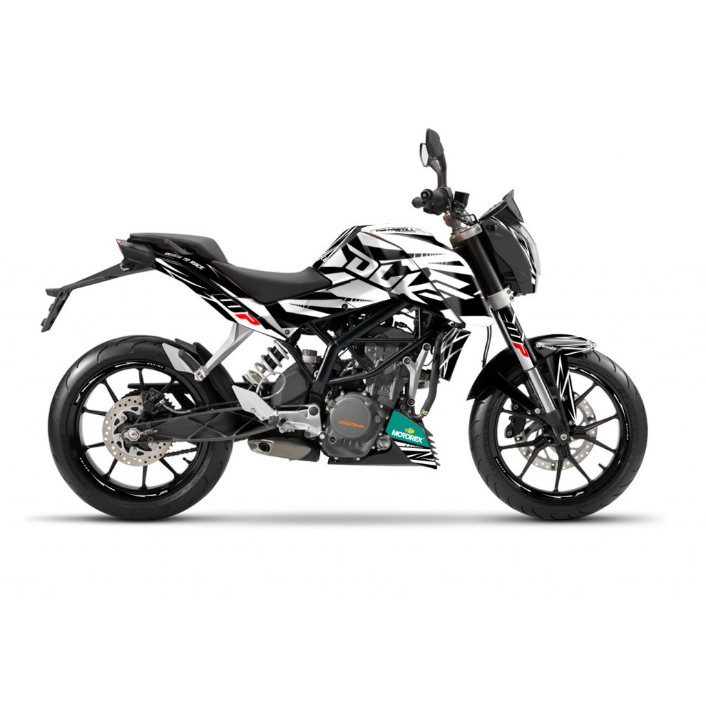 KTM DUKE 125 - 200 - 250 - 390 / 2011 - 2016 GRAPHIC STICKER SET - DECAL KIT 