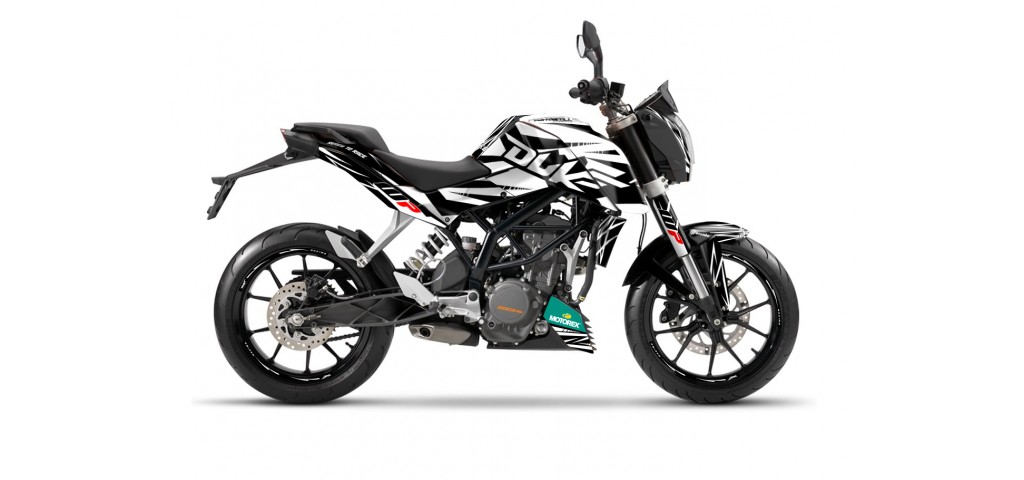 KTM DUKE 125 - 200 - 250 - 390 / 2011 - 2016 GRAPHIC STICKER SET - DECAL KIT 