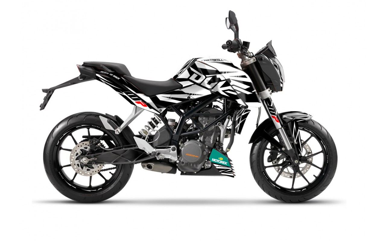KTM DUKE 125 - 200 - 250 - 390 / 2011 - 2016 GRAPHIC STICKER SET - DECAL KIT 
