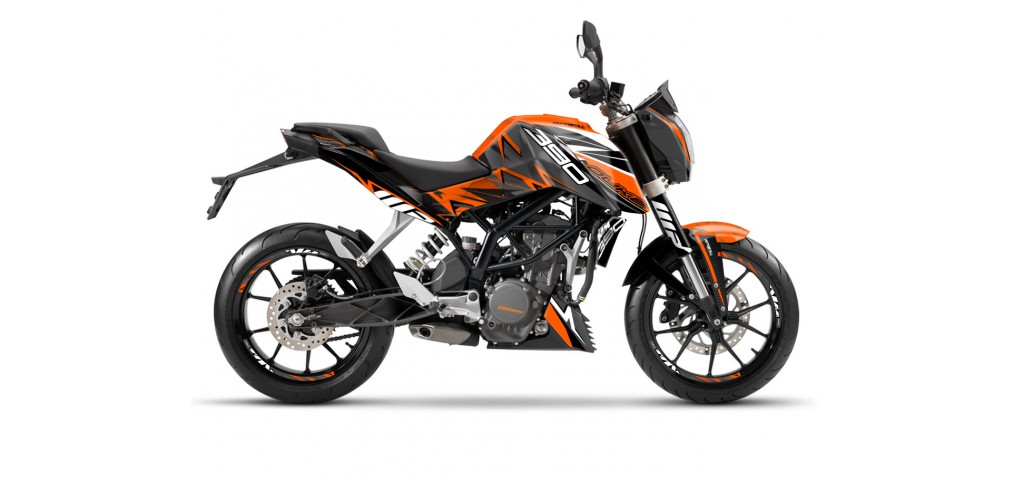 KTM DUKE 125 - 200 - 250 - 390 / 2011 - 2016 GRAPHIC STICKER SET - DECAL KIT 