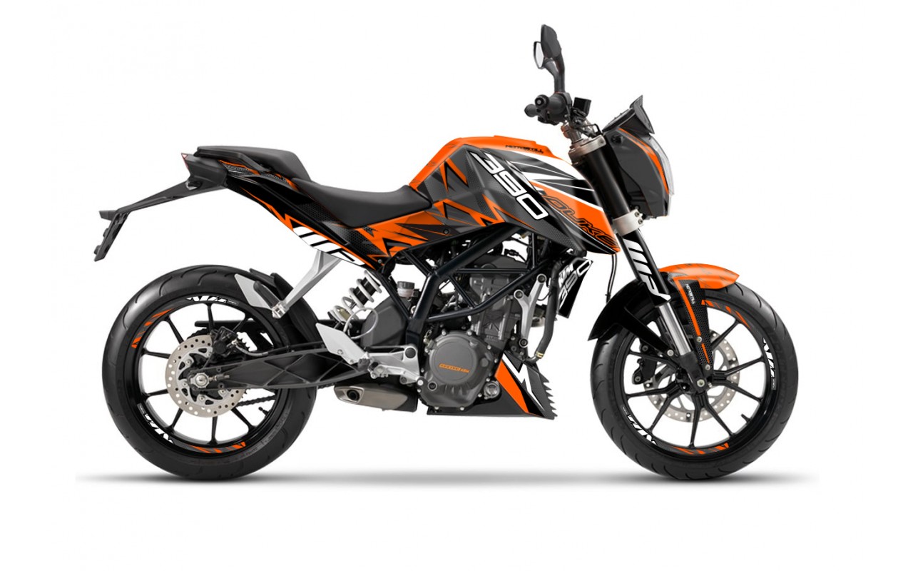 KTM DUKE 125 - 200 - 250 - 390 / 2011 - 2016 GRAPHIC STICKER SET - DECAL KIT 