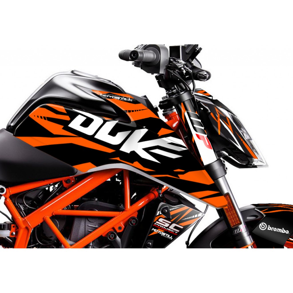 KTM DUKE 125 - 200 - 250 - 390 / 2017 - 2022 GRAPHIC SET - DECAL KIT 