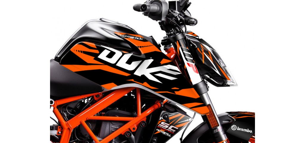 KTM DUKE 125 - 200 - 250 - 390 / 2017 - 2022 GRAPHIC SET - DECAL KIT 