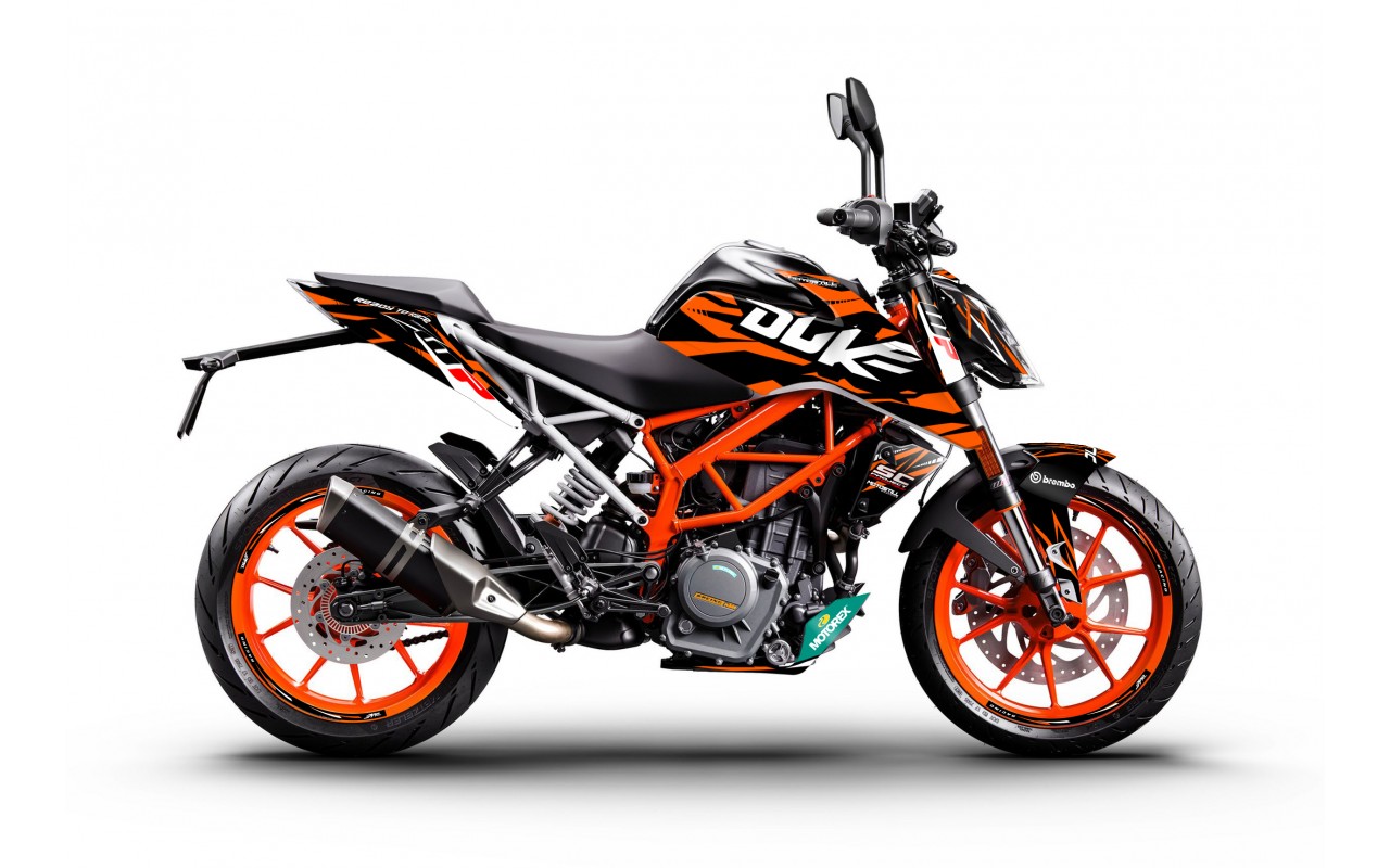 KTM DUKE 125-200-250-390 / 2017-2022 GRAPHIC STICKER SET - DECAL KIT 