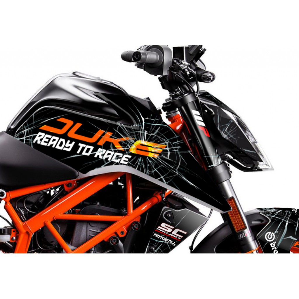 KTM DUKE 125 - 200 - 250 - 390 / 2017 - 2022 GRAPHIC SET - DECAL KIT 