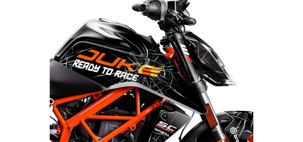 KTM DUKE 125 - 200 - 250 - 390 / 2017 - 2022 GRAPHIC SET - DECAL KIT 