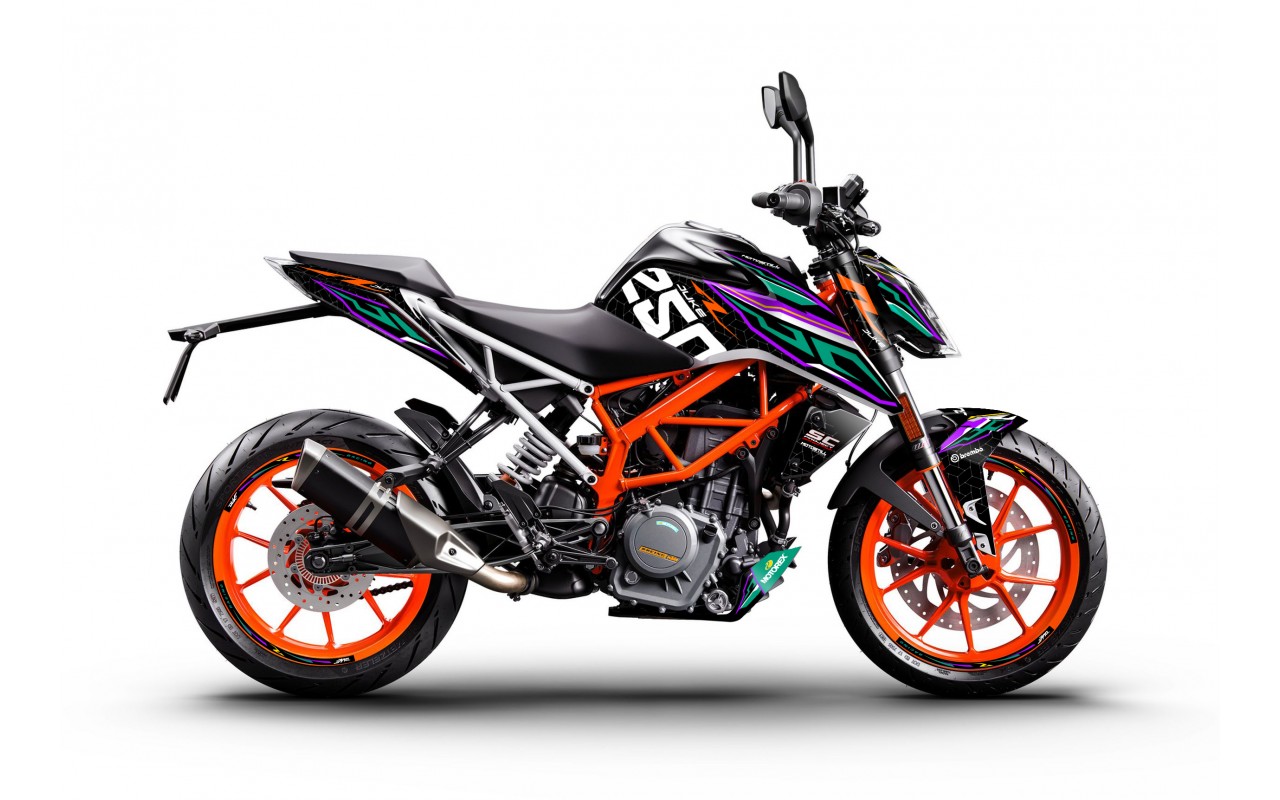 KTM DUKE 125-200-250-390 / 2017-2022 GRAPHIC STICKER SET - DECAL KIT 