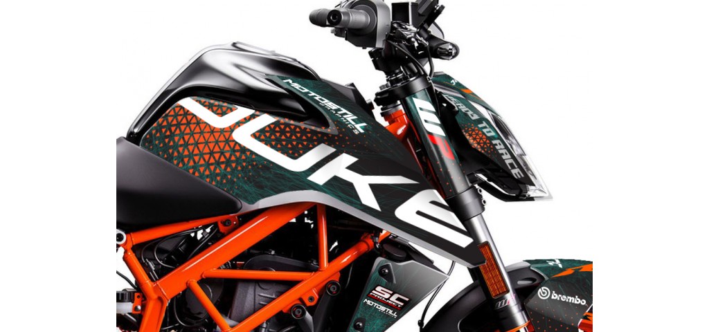 KTM DUKE 125 - 200 - 250 - 390 / 2017 - 2022 GRAPHIC SET - DECAL KIT 