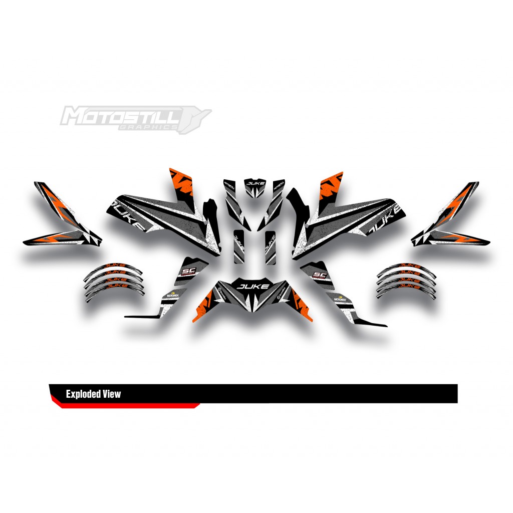 KTM DUKE 125-200-250-390 / 2017-2022 GRAPHIC STICKER SET - DECAL KIT 