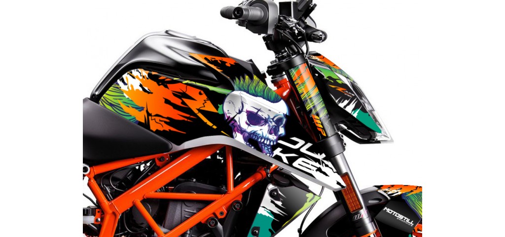 KTM DUKE 125 - 200 - 250 - 390 / 2017 - 2022 GRAPHIC SET - DECAL KIT 