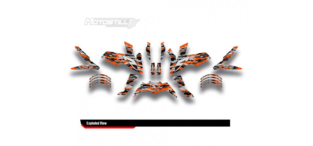 KTM DUKE 125-200-250-390 / 2017-2022 GRAPHIC STICKER SET - DECAL KIT 