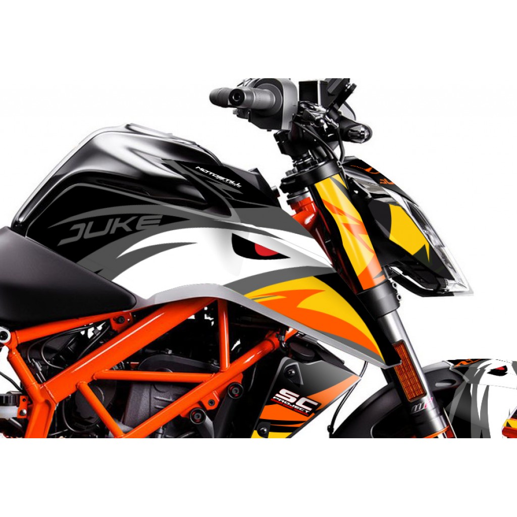 KTM DUKE 125 - 200 - 250 - 390 / 2017 - 2022 GRAPHIC SET - DECAL KIT 