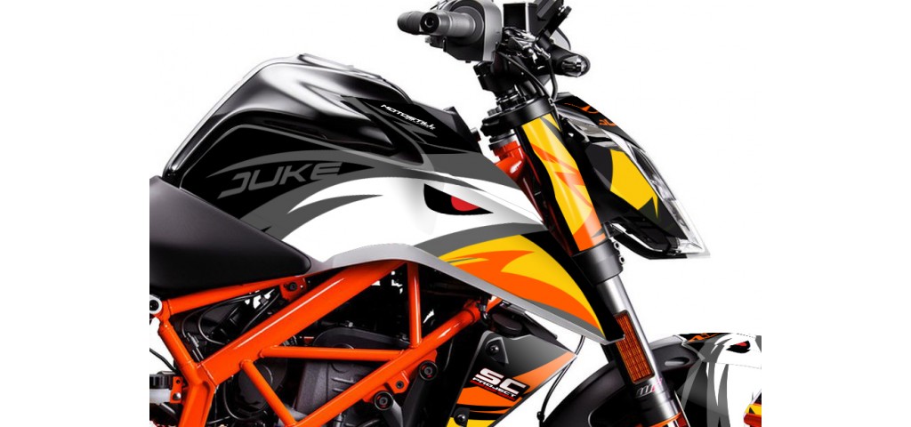 KTM DUKE 125 - 200 - 250 - 390 / 2017 - 2022 GRAPHIC SET - DECAL KIT 