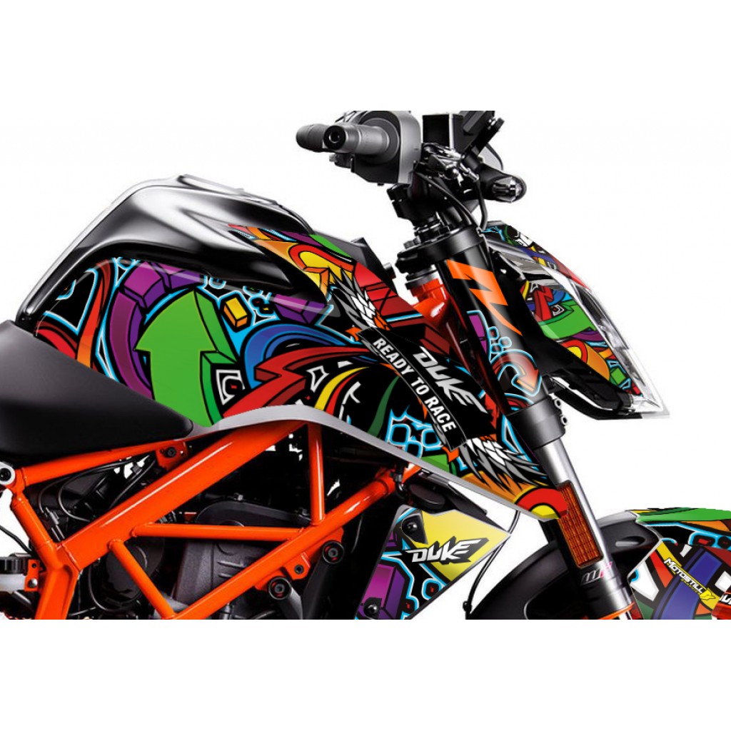 KTM DUKE 125 - 200 - 250 - 390 / 2017 - 2022 GRAPHIC SET - DECAL KIT 