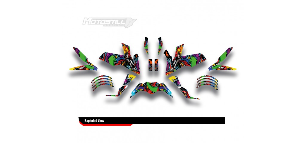 KTM DUKE 125-200-250-390 / 2017-2022 GRAPHIC STICKER SET - DECAL KIT 