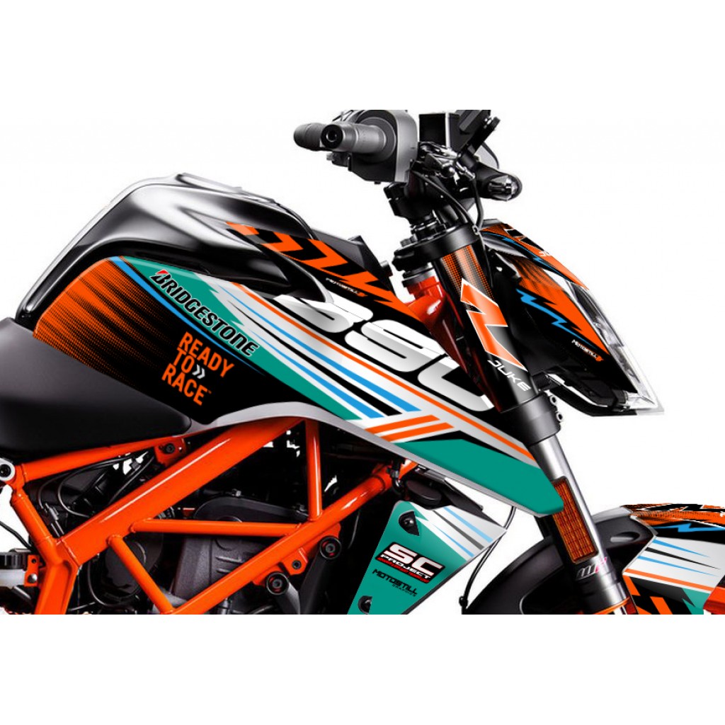 KTM DUKE 125 - 200 - 250 - 390 / 2017 - 2022 GRAPHIC SET - DECAL KIT 