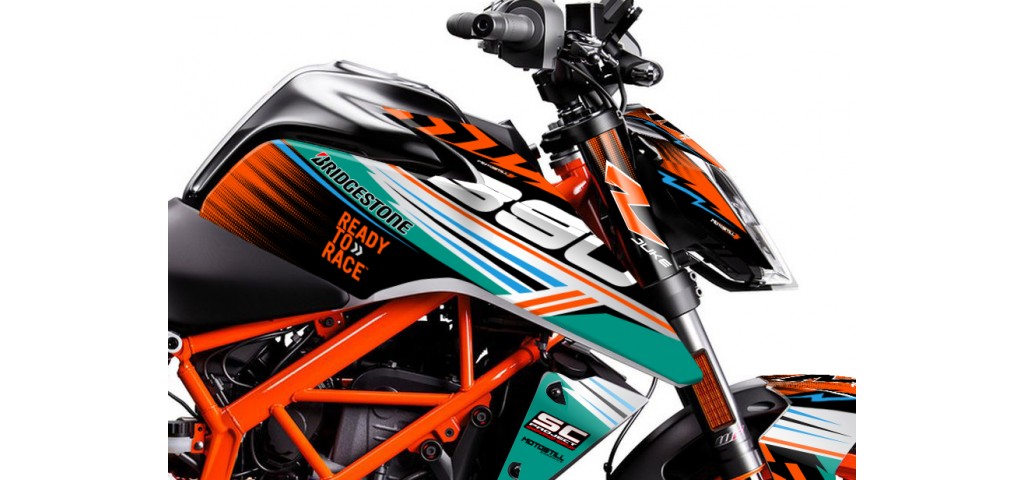 KTM DUKE 125 - 200 - 250 - 390 / 2017 - 2022 GRAPHIC SET - DECAL KIT 