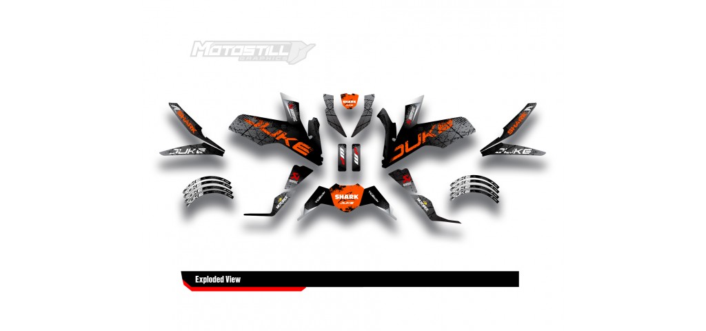 KTM DUKE 125-200-250-390 / 2017-2022 GRAPHIC STICKER SET - DECAL KIT 
