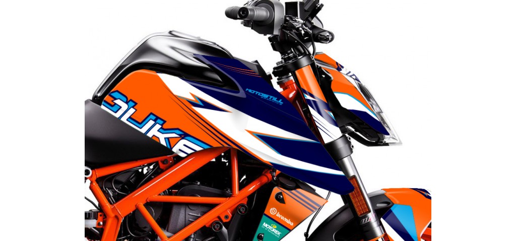 KTM DUKE 125 - 200 - 250 - 390 / 2017 - 2022 GRAPHIC SET - DECAL KIT 